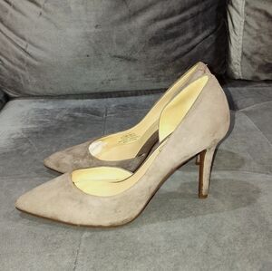 JESSICA SIMPSON LIVVY WOMENS GRAY SUEDE HEELS / PUMPS SIZE 6½ / 36½ #JP-LIVVY